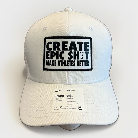 Nike Other - Nike Mens White Create Epic Make Athletes Better Adjustable SnapBack Hat NWT New